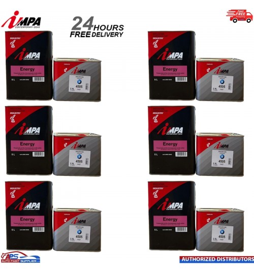 6X IMPA 2K MS Clearcoat / LACQUER With Hardener 7.5 Litre kit